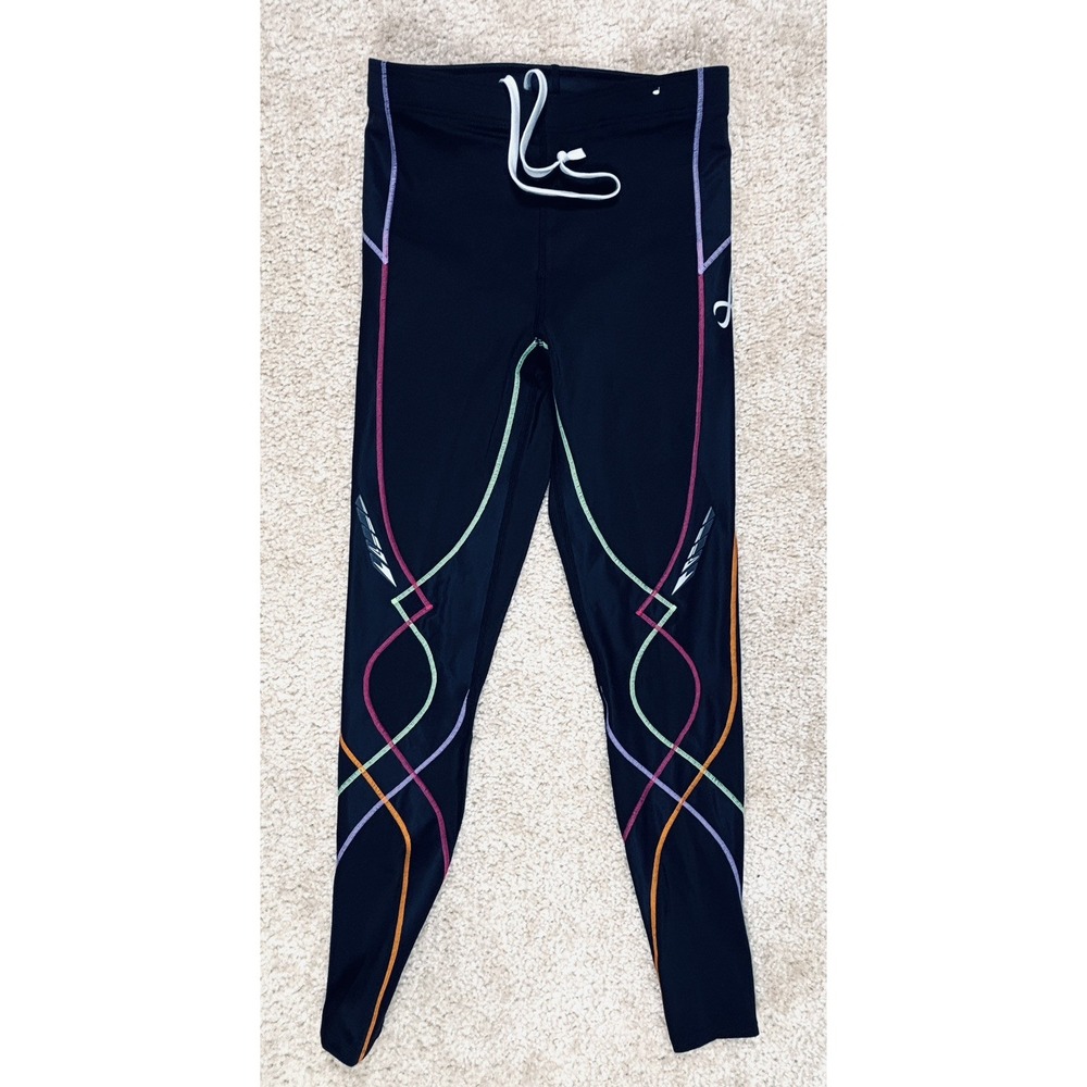 CW-X Leggings Womens Medium Black Compression Support Running Tights 125809A